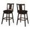 TABOURET DE BAR - 2PCS / 44"H / ESPRESSO / HAUTEUR DE BARRE PIVOTANTE 