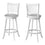 TABOURET DE BAR - 2PCS / 44"H / BLANC / HAUTEUR DE BARRE PIVOTANTE