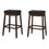 TABOURET DE BAR - 2PCS / 29"H / SIMILI-CUIR NOIR / ESPRESSO