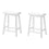 TABOURET DE BAR - 2PCS / 24"H / SIÈGE DE SELLE BLANC 