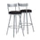 TABOURET DE BAR - 2PCS / 43"H / PIVOTANT / METAL ARGENT 