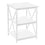 TABLE D'APPOINT - 26"H / BLANC/ METAL BLANC 