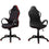 CHAISE DE BUREAU - NOIR / TISSU ROUGE / MULTIPOSITIONS 