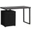 BUREAU D'ORDINATEUR - 48"L / NOIR / DESSUS GRIS ORIENTATION GAUCHE/DROITE 