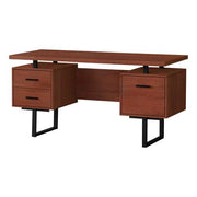 BUREAU D'ORDINATEUR - 60"L / CERISE / METAL NOIR