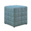 POUF - TISSU ASPECT LIN BLEU CLAIR 