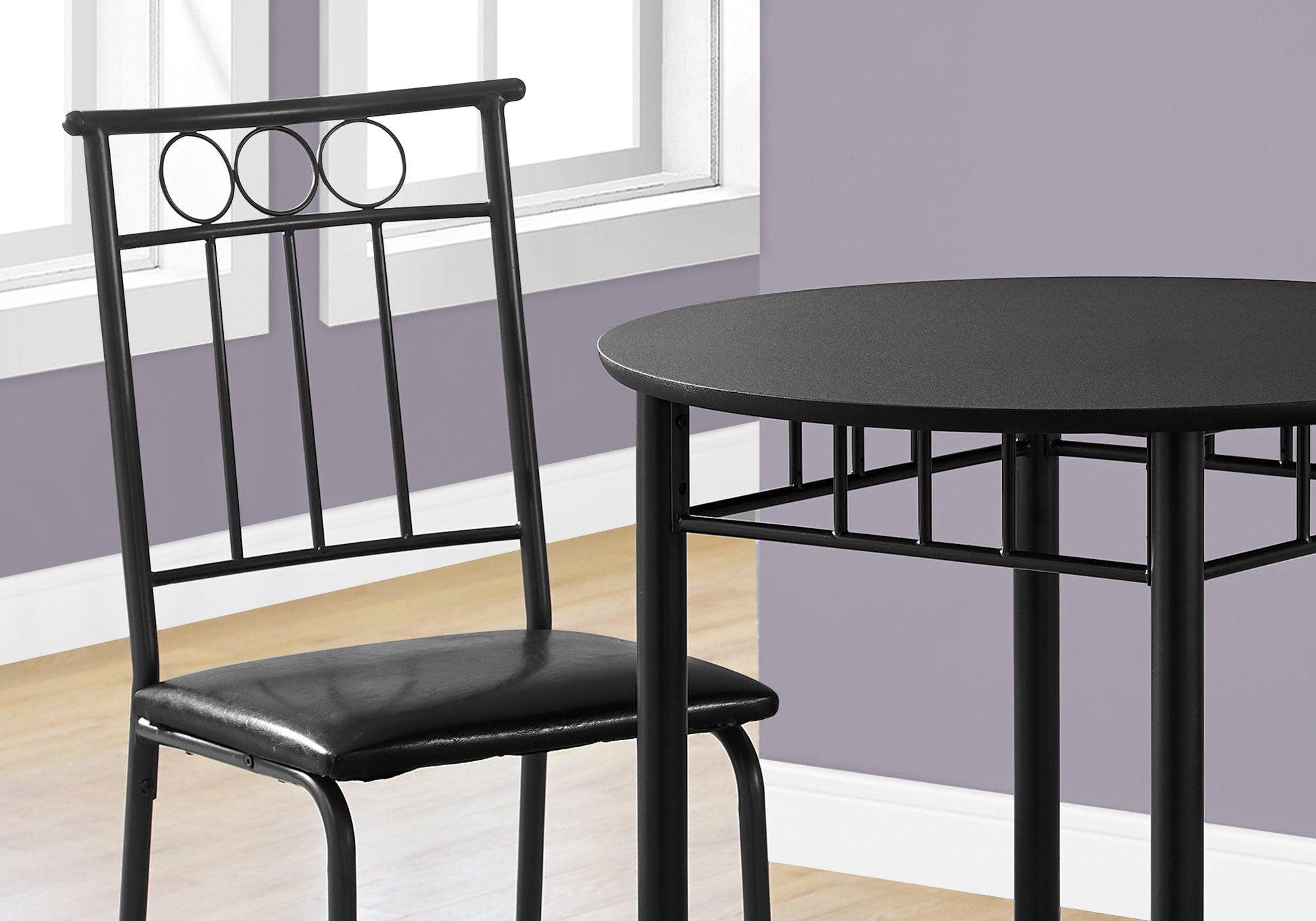 ENSEMBLE DE REPAS - ENSEMBLE 3PCS / METAL NOIR ET PLATEAU