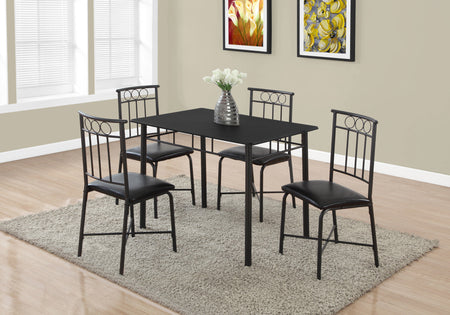 ENSEMBLE DE REPAS - ENSEMBLE 5PCS / METAL NOIR ET PLATEAU