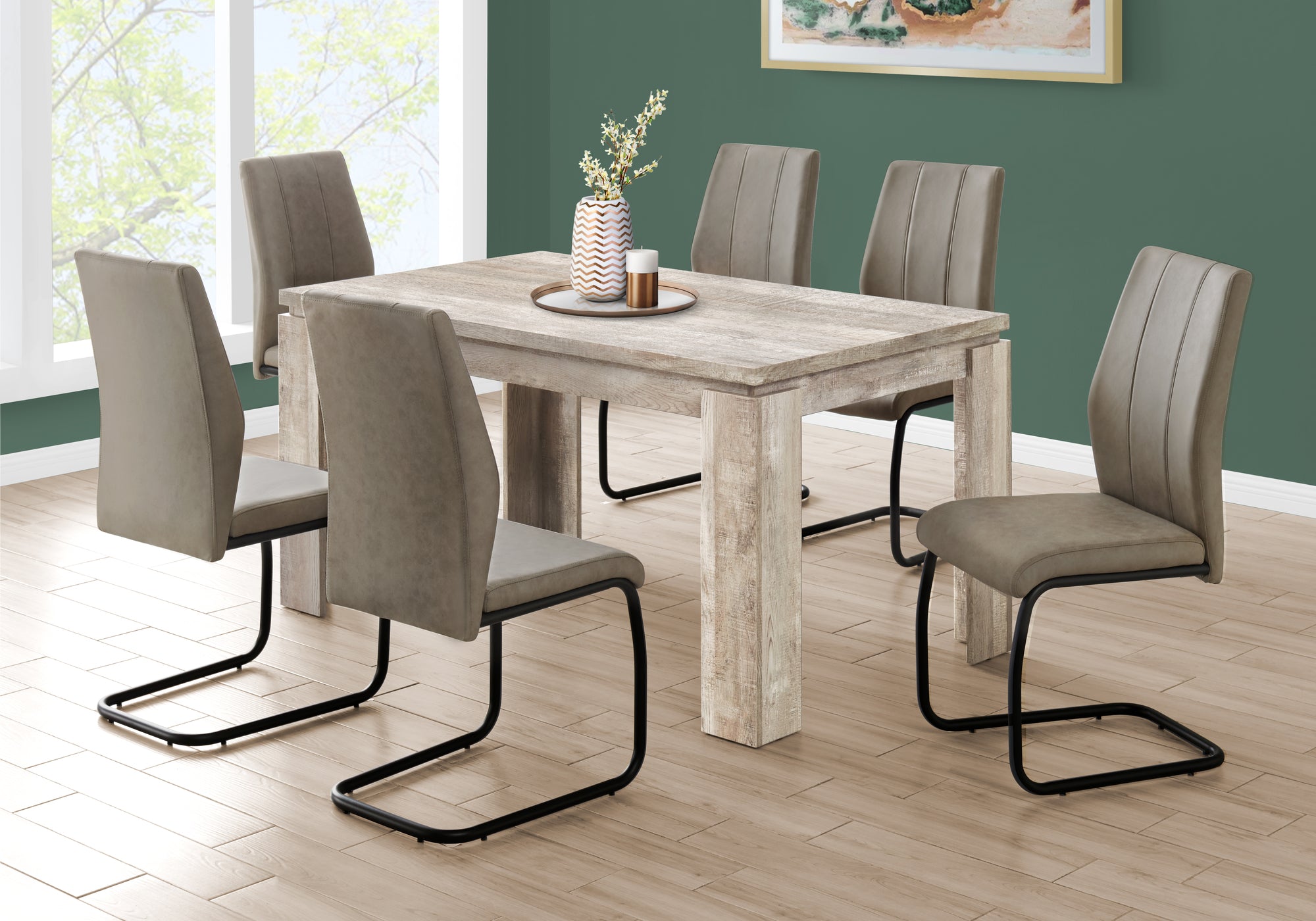 TABLE À MANGER - 36"X 60" / ASPECT BOIS TAUPE