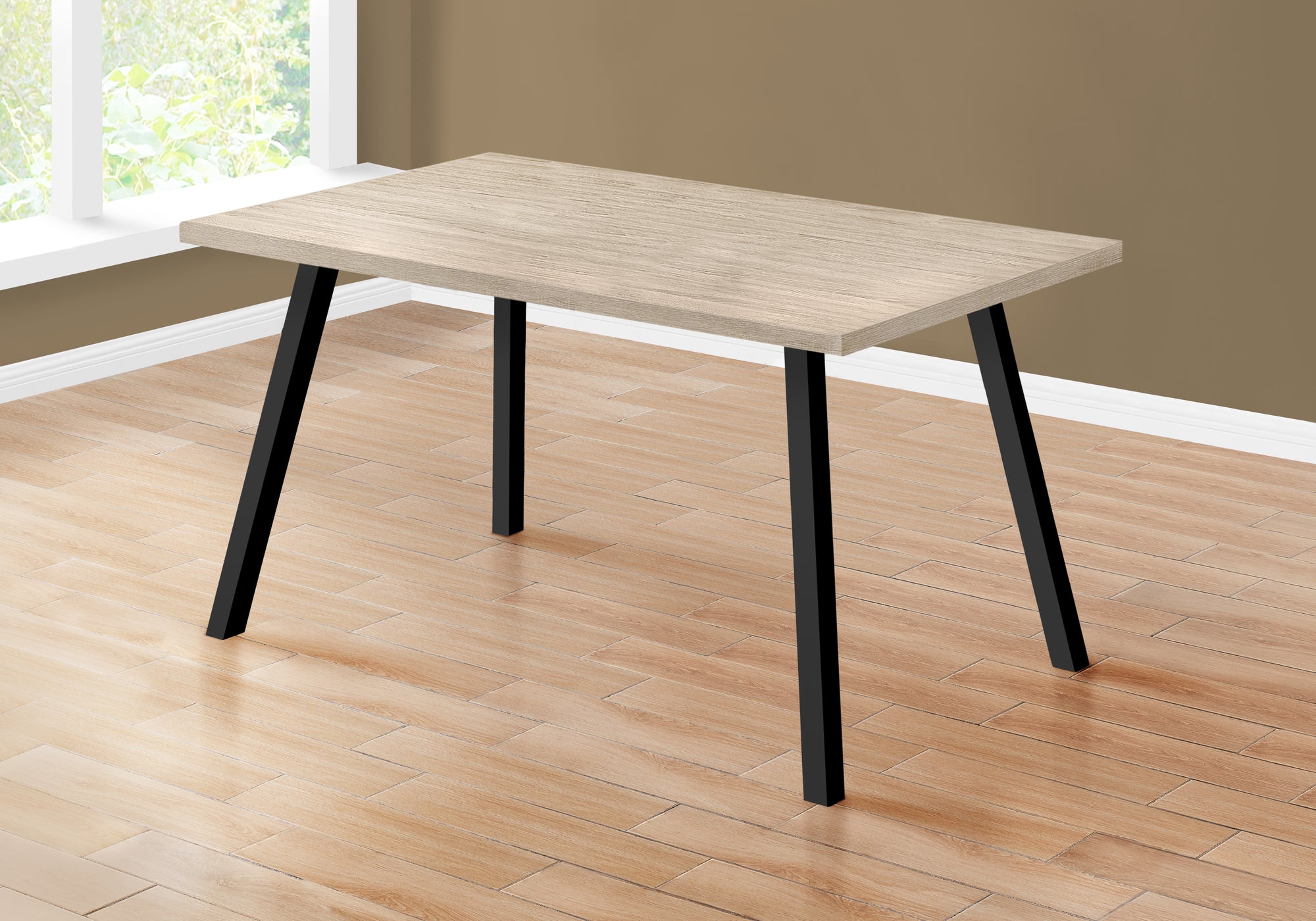 TABLE A MANGER - 36"X 60" / TAUPE FONCE / METAL NOIR 