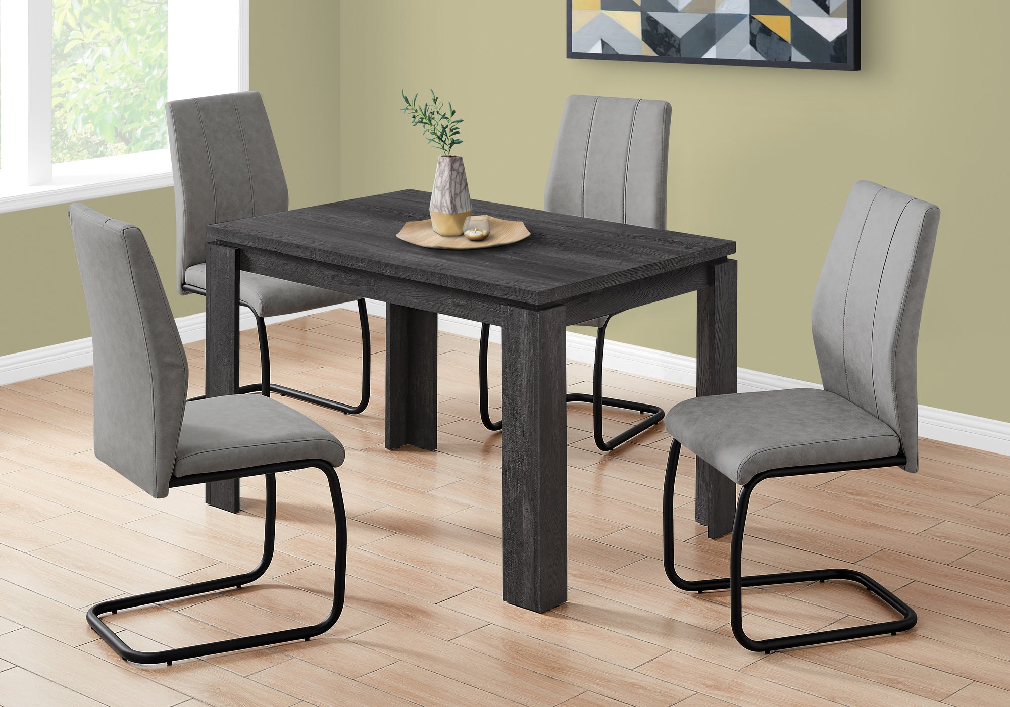 TABLE A MANGER - 32"X 48" / SIMILI BOIS NOIR 