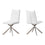 CHAISE DE SALLE A MANGER - 2PCS / 36"H / SIMILI-CUIR BLANC / CHROME