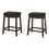 TABOURET DE BAR - 2PCS / 24"H / SIMILI-CUIR NOIR / ESPRESSO