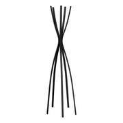 PORTE MANTEAU - 72"H / MÉTAL NOIR SATINÉ STYLE CONTEMPORAIN