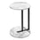 TABLE D'APPOINT - 24"H / ASPECT MARBRE BLANC / METAL NOIR