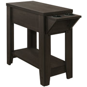 TABLE D'APPOINT - 23"H / ESPRESSO AVEC PORTE VERRE 