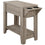 TABLE D'APPOINT - 23"H / TAUPE FONCE AVEC PORTE VERRE