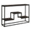 TABLE D'APPOINT - 48"L / ESPRESSO / CONSOLE D'ENTREE METAL NOIR 