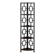 Rangement d'Angle Aurora : Étagère 62" Espresso et Noir