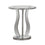 TABLE D'APPOINT - 20"DIA / ARGENT BROSSE / MIROIR 