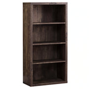 BIBLIOTHÈQUE - 48"H / SIMILI BOIS BRUN / ÉTAGÈRES AJUSTABLES