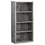 BIBLIOTHEQUE - 48"H / SIMILI BOIS GRIS / TABLETTES AJUSTABLES