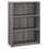 BIBLIOTHEQUE - 36"H / GRIS AVEC 3 TABLETTES 