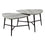 ENSEMBLE DE TABLE - ENSEMBLE 2PCS / BOIS GRIS / MÉTAL NOIR