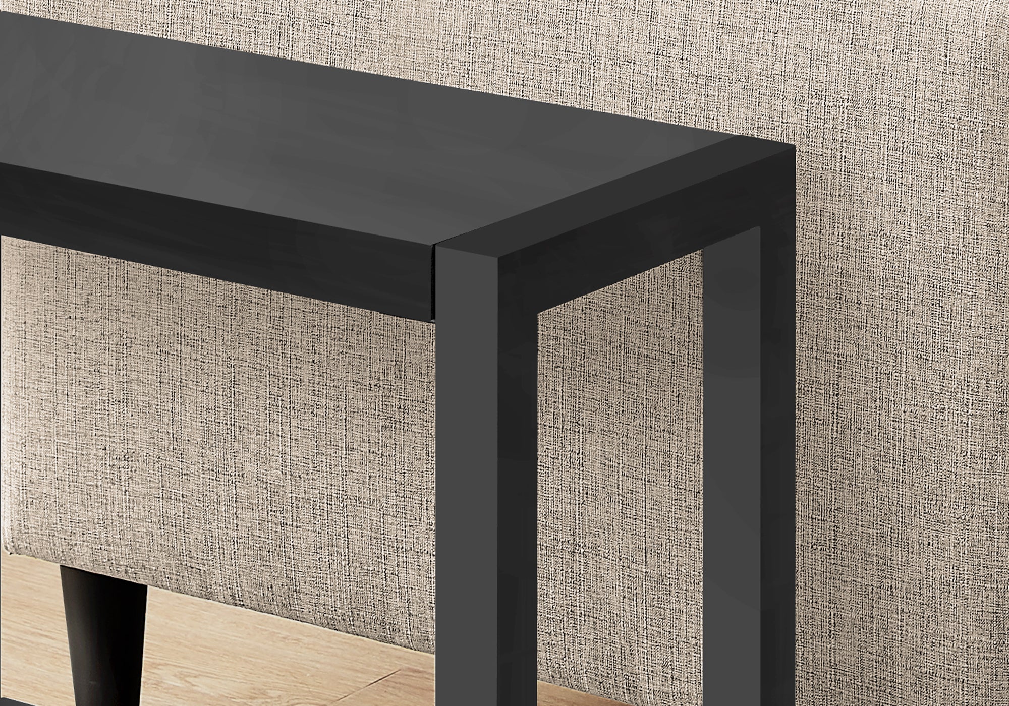 TABLE D'APPOINT - 22"H / NOIR / METAL NOIR