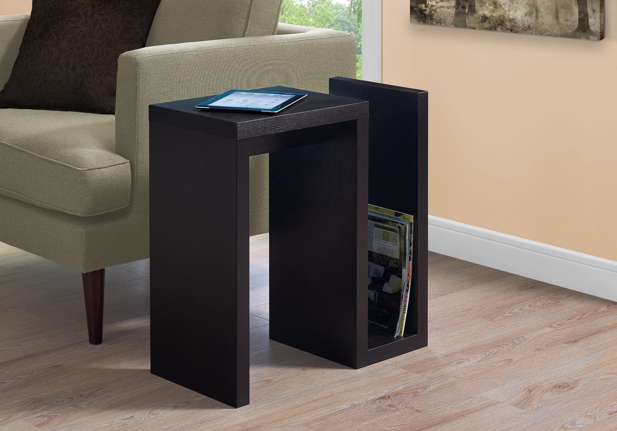 TABLE D'APPOINT - 24"H / ESPRESSO