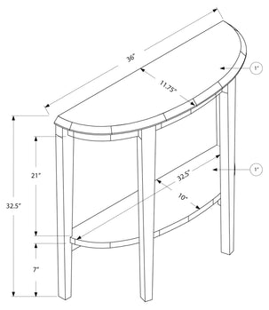 TABLE D'APPOINT - 36"L / CONSOLE D'ENTREE NOIRE 