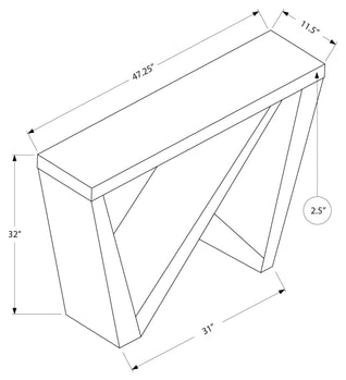 TABLE D'APPOINT - 48"L / CONSOLE D'ENTREE BLANCHE 