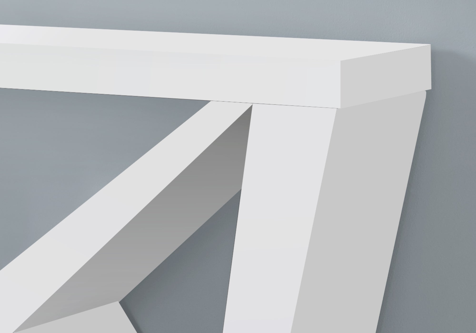 TABLE D'APPOINT - 48"L / CONSOLE D'ENTREE BLANCHE