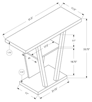 TABLE D'APPOINT - 32"L / CONSOLE D'ENTREE ESPRESSO 