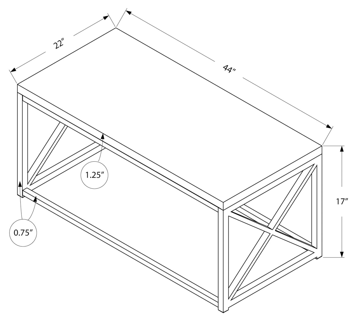 TABLE BASSE - BLANC BRILLANT AVEC MÉTAL CHROMÉ