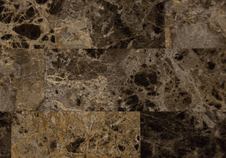 TABLE D'APPOINT - MARBRE ESPRESSO / MÉTAL BRONZE 