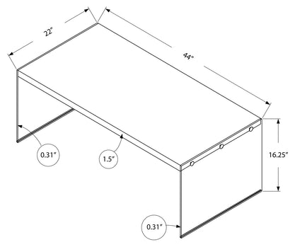 TABLE BASSE - TAUPE FONCÉ AVEC VERRE TREMPÉ 