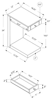 TABLE D'APPOINT - BLANCHE AVEC UN TIROIR 