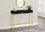 TABLE D'APPOINT - 42"L / ESPRESSO / CONSOLE D'ENTREE DOREE