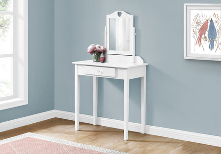 MEUBLE-LAVABO - BLANC / MIROIR ET TIROIR DE RANGEMENT