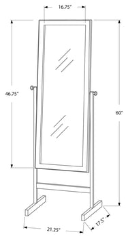 MIROIR - 60"H / CADRE BOIS ESPRESSO 