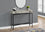 TABLE D'APPOINT - 42"L / BOIS RÉCUPÉRÉ GRIS / CONSOLE NOIRE 