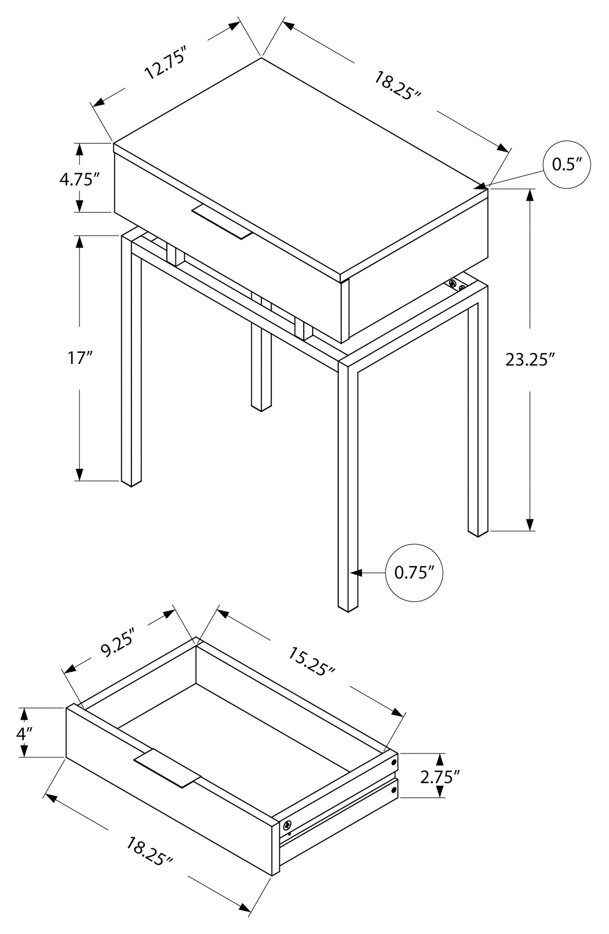 TABLE D'APPOINT - 24"H / MARBRE BEIGE / MÉTAL DORÉ 