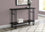 TABLE D'APPOINT - 48"L / ESPRESSO / CONSOLE D'ENTREE METAL NOIR 