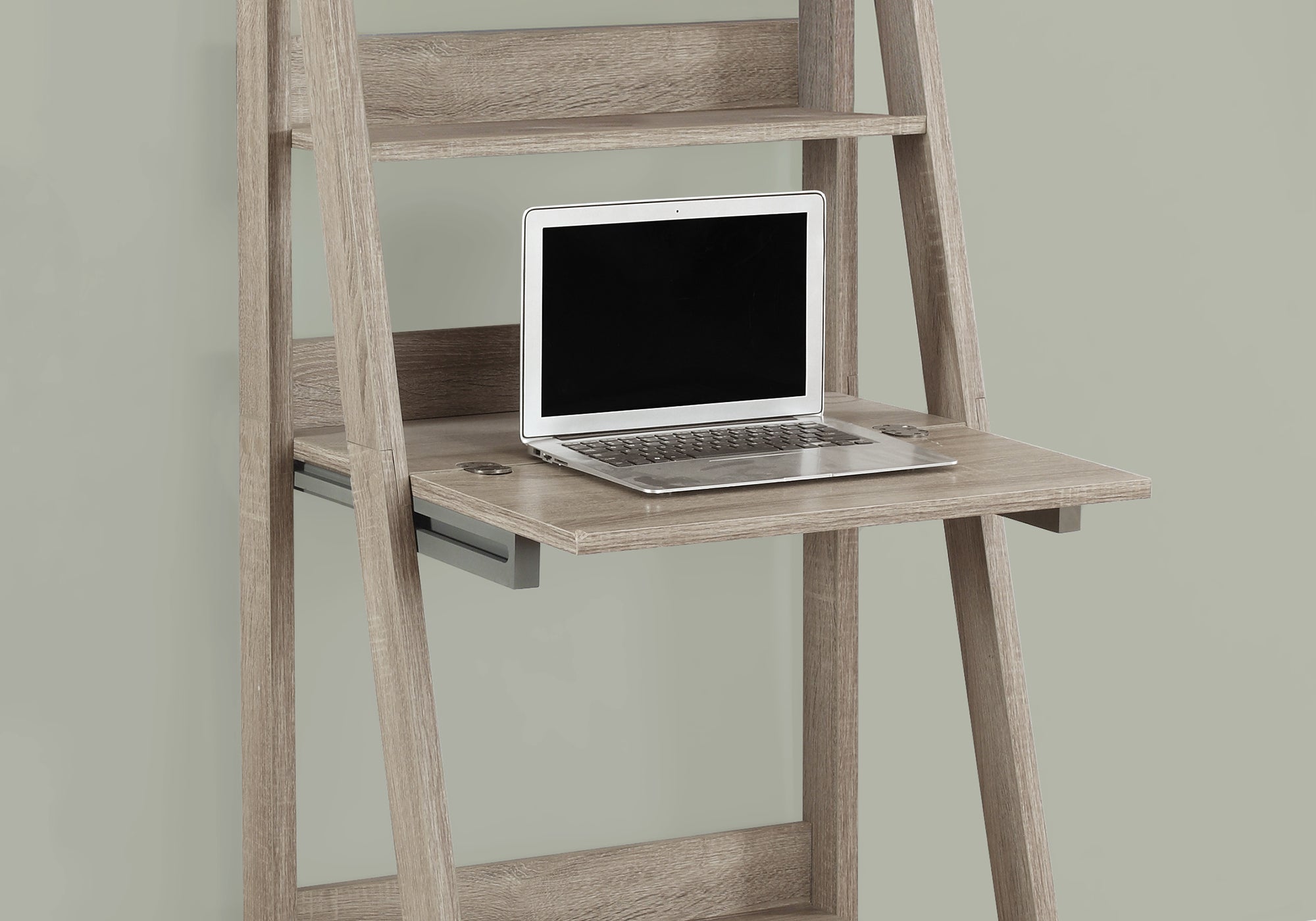 BUREAU D'ORDINATEUR - 61"H / STYLE ÉCHELLE TAUPE FONCÉ