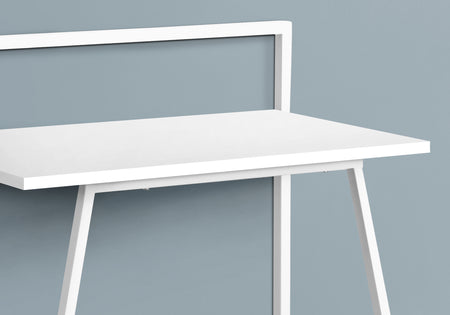 BUREAU D'ORDINATEUR - 30"L / BLANC JUVÉNILE / MÉTAL BLANC 