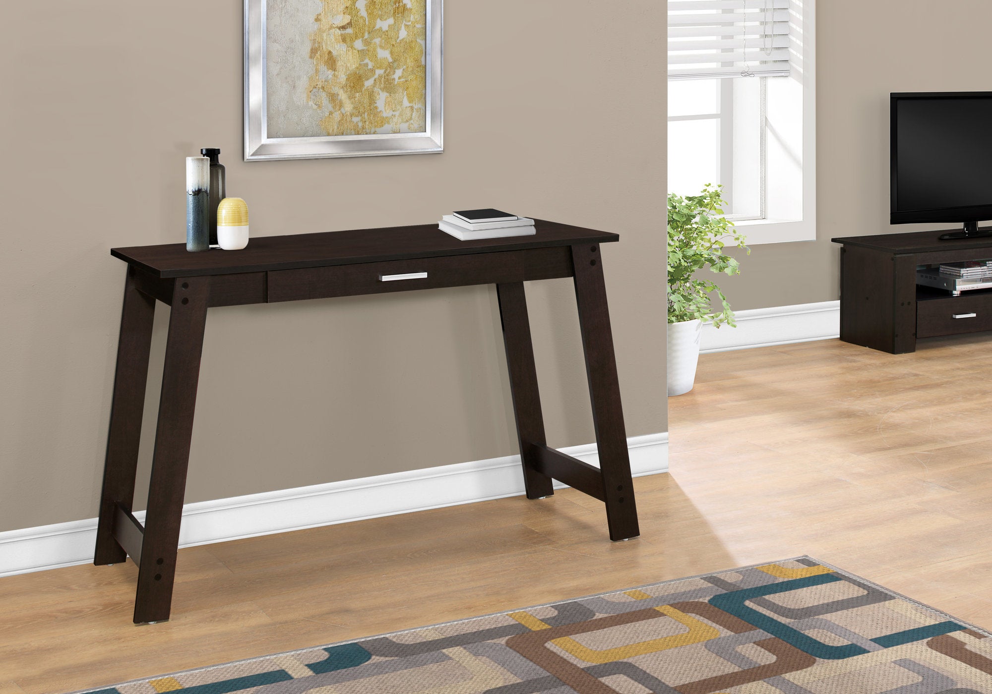BUREAU D'ORDINATEUR - 42"L / ESPRESSO AVEC UN TIROIR DE RANGEMENT