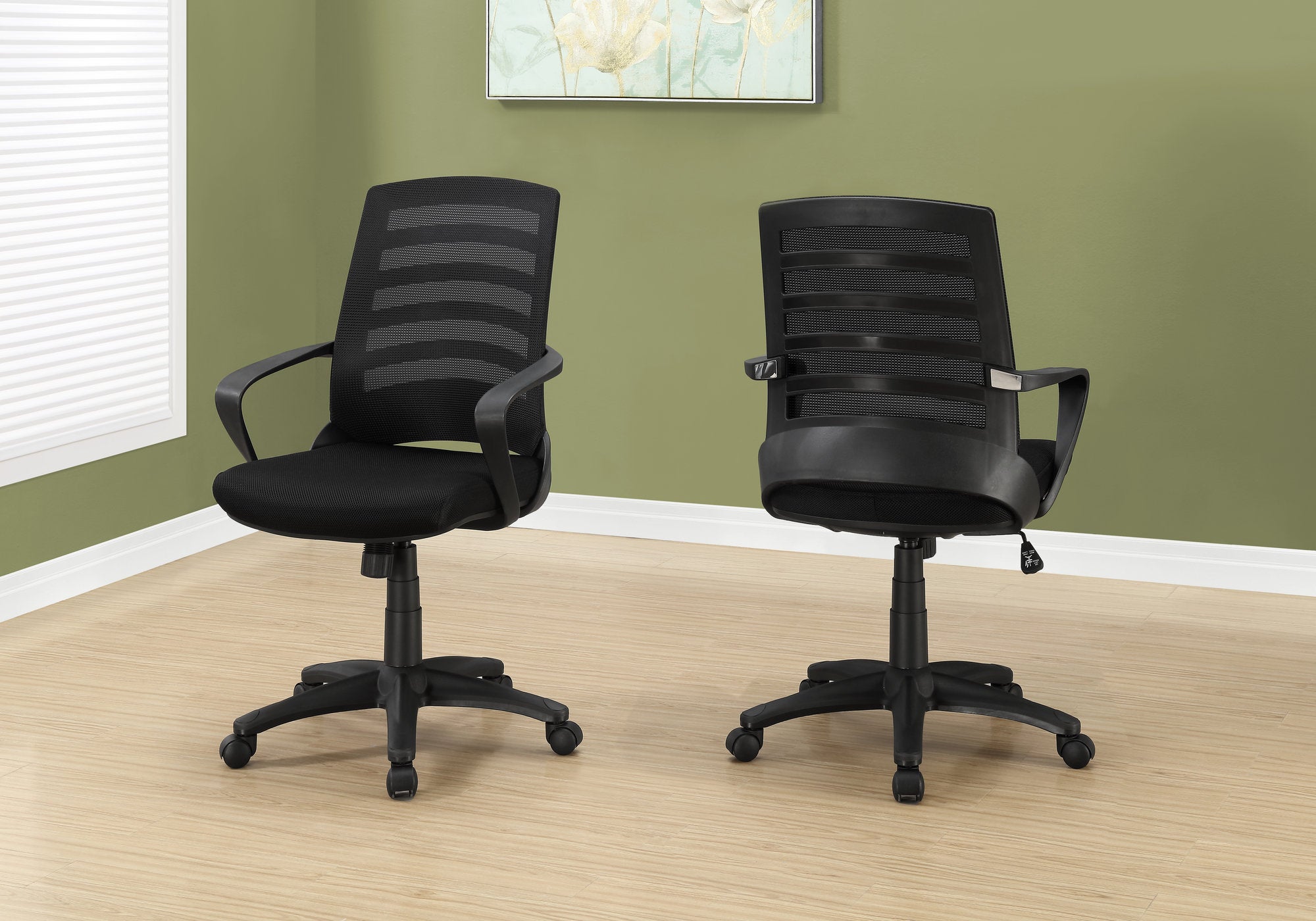 CHAISE DE BUREAU - NOIR / MESH NOIR / MULTI POSITIONS