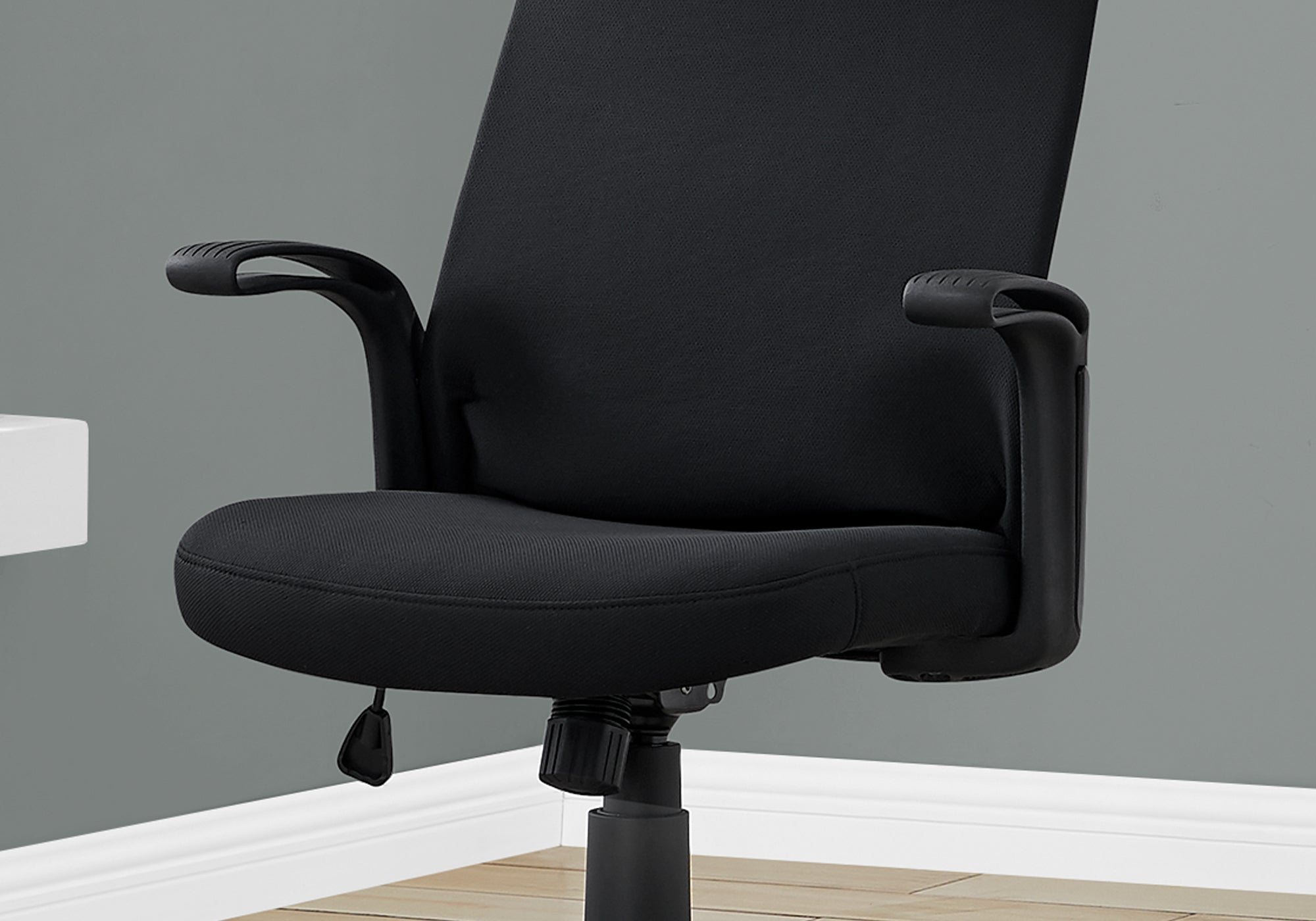 CHAISE DE BUREAU - NOIR / TISSU NOIR / MULTI POSITIONS