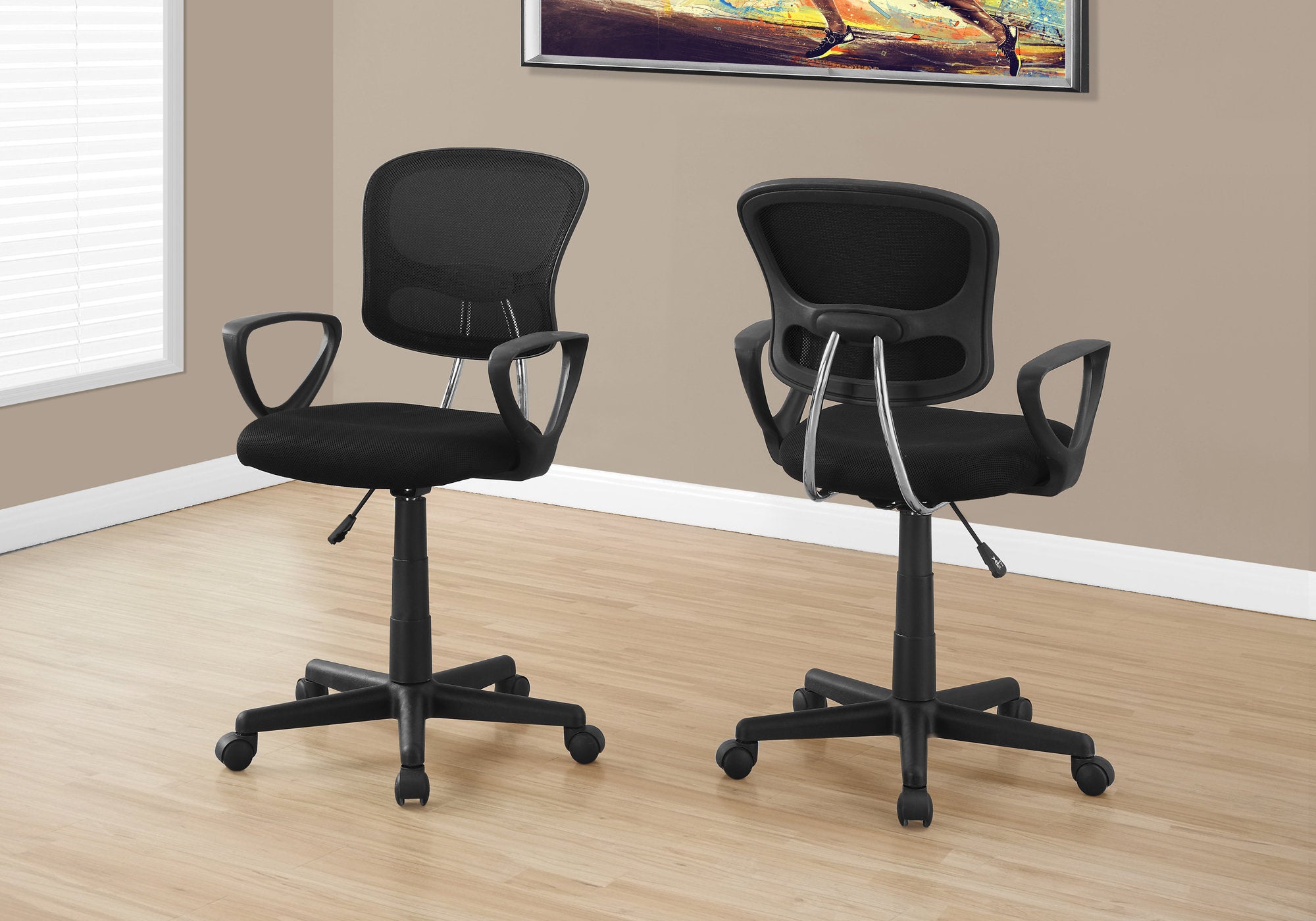 CHAISE DE BUREAU - MAILLE NOIRE JUVENILE / MULTI-POSITIONS